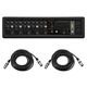 Behringer EUROPOWER PMP550M 500W 5-Channel Powered Mixer, Bundle with 2x 25' XLR