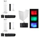 2) Rockville RTP32W Totem Moving Head Light Stands in Black+DJ Facade++Bag+Scrim
