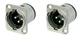 Neutrik XLR Connector NC3MD-V, 3 Pole Male, Vertical Mount, Qty: 2
