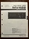 Yamaha MV422 Rack Mount Mixer Service Manual Vintage Original