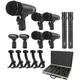 XTUGA 7-Piece Drum Microphone Kit,Wired Dynamic Drum Mic Kit - Metal Kick Bas...