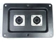 One Black Metal Speaker Jack Plate -2 Genuine Neutrik SpeakOn NL8MPRXX Connector