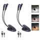 iGoober 2 Pack Rechargeable Music Stand Light, Clip on Reading 8 Black 