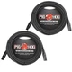 Pig Hog XLR 25 Foot 2 Pack Tour Grade Microphone Cables Black 