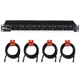 CHAUVET DJ Data Stream 4 DMX-512 Optical Splitter with (4) XLR-XLR Cable Bundle