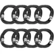 SEISMIC AUDIO - SAXLX-10 - 8 Pack of 10' Black XLR Male to XLR Female Patch C...