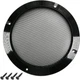 Heyiarbeit 2Pcs 6.5" Speaker Grill Cover Round Metal 6.5 Inch, Black(2pcs)