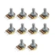 Comimark 10Pcs WH148 Type B10K Ohm Linear Taper Rotary Potentiometer Panel... 