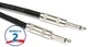 Hosa SKJ-620 Speaker Cable (2 Pack) - 1/4 inch TS to 1/4 inch TS - 20 foot