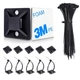 HUASAI 4/5" 100 Pack Zip Tie Mount With Cable Ties,Self Adhesivebacked Mounts...