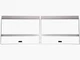 H2Pro 48x18 Glass Canopy 2 Piece Set for 70/75/90/110 Gallon Aquarium Fish Tank