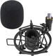 SUNMON SM58S Microphone Shock Mount Holder with Foam Windscreen for Absorbe Vibr