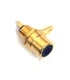 10pc RCA Audio Jack Female Socket Gold plated SCP-607 Insulator Color= Black