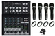 Mackie Mix8 8-Channel Mixer + 4 EMB EMIC700 Dynamic Unidirectional Microphones