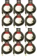12 x Strukture PRO20M7 Heavy Duty  7mm Rubber 20ft. XLR Microphone Cable