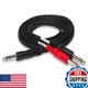 Hosa Stp-204 Insert Cable 1/4 Inch Trs To Dual 1/4 Inch Ts 13 Feet Stp204
