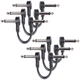 GOGHOST 3 Inch Guitar Patch Cables 6 Pack, 1/4" TS Right Angle 3 INCH, Black