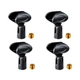 Rannsgeer Universal Microphone Clip Holder 4-Pack &ndash; 24 cubic inches, Black
