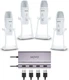 Movo White USB Podcast Equipment Bundle for 4