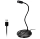 JOUNIVO USB Microphone, 360 Degree Adjustable Gooseneck Design, Mute Button & LE