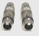 (2) Two Genuine NEUTRIK NA3F5F 3-Pin XLR Female to 5-Pin XLR Female DMX Adapter