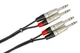 Hosa Pro HSS-001.5X2 Stereo Interconnect Cable - Dual REAN 1/4-inch TRS Male to