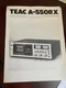 TEAC/TASCAM, A-550RX CASSETTE DECK,  Brochure original