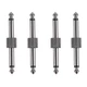 Rayzm Guitar Pedal Connectors, 6.35mm (1/4") Male to Straight Plug Black 