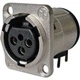 Neutrik NC3FD-H-0 XLR Connector Panel Socket Angled Contacts Pol Number