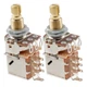 Musiclily Pro 2Pcs Brass Full Metric Push Pull A500K Audio Taper Potentiometers
