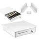 Volcora Cash Register Drawer with Under Counter Mounting 16 x 16 x 3.5, White