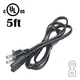 UL 5ft AC Power Cord Cable Lead For Yamaha YDP-101 & YDP-223 Digital Pianos