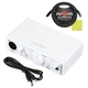 Arturia MiniFuse 1 USB Audio Interface, White Bundle with Pig Hog PHM10 8mm 1...