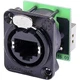 1PK NEUTRIK USA NE8FDP-B RJ45 Receptacle, Feed Through, Screw, D-Shaped Fla
