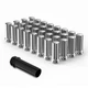 Richeer 32pcs M14x1.5 Lug Nuts for 32 PCS - 7 Spline Closed End, 32PCS Silver 