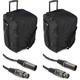 Gator GPA-715 Rolling Speaker Bag Pair with XLR Cables
