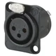 Neutrik NC3FD-L-B-1 XLR "D" Series Panel Mount Female Black