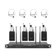 Phenyx Pro 4-Channel Wireless Microphone System, UHF Auto Scan Cordless Mic S...