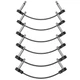 LuminologyPro 6 Pack Guitar Patch Cables, 5 Inch, 1/4" TS 5 inches, Black 
