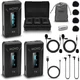 Movo WMX-2-DUO Wireless Lavalier Microphone Lapel Mic with Charging Case -,,,,,