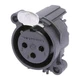 Neutrik NC3FD-S-1-B XLR 3-Pin Connector Black D-Metal Ul Certified