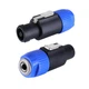 PA Audio Speakon to 1/4" TS Female Connector Converter Compatible Neutrik NL4FC