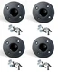 (4 PACK) PENN ELCOM M1551 Recessed Steel Speaker Stand Cup for 1-3/8" Pole