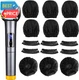 Microphone Covers Disposable 100Pcs, Non-Woven,Clean No-Odor Windscreen Pop Filt