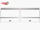 H2Pro 48X18 Glass Canopy 2 Piece Set for 75/90/110 Gallon Aquarium Fish Tank (22