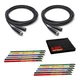 Hosa XLR-110 Balanced XLR Cable (10 Feet) (2-Pack) Bundle with  Cable Ties