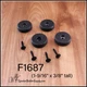 Penn F1687 4pc rubber speaker cabinet feet with screws