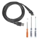 Compatible Nuance&reg; Dragon PowerMic III Microphone 9' Straight Cable - Easy