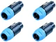 (4 PACK) NEUTRIK NL8FC 8-Pole Locking High-Load Speakon Cable Connector