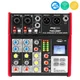 Pyle PMXU48BT 4-Channel Bluetooth Studio Mixer DJ Console (+48V Phantom Power)